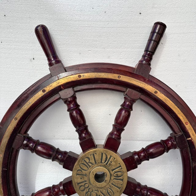 Antique Napoleon III Ships Wheel, 1885 For Sale - Image 16 of 18
