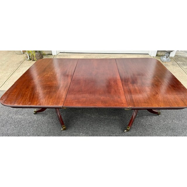 Antique American 2 Pedestal Mahogany Dining Table Early 19th Century For Sale - Image 14 of 14