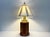 American 1960s Burl Wood Column Lamp & Shade by Knob Creek For Sale - Image 3 of 18
