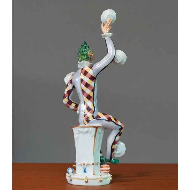 Vintage Porcelain Juggler Statue by Peter Strang for Meissen