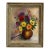 1940’s Vintage Brightly Colored Floral Still Life Oil Painting in Vintage Frame For Sale