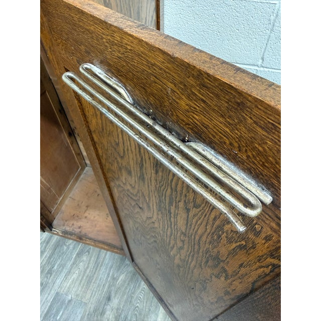 Antique Arts & Crafts Mission Quarter Sawn White Oak Gentleman’s Chiffonier For Sale - Image 14 of 18