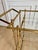 Chinoiserie Vintage Hollywood Regency Faux Bamboo Brass & Glass Bar Cart For Sale - Image 3 of 9
