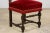Wood Antique French Louis XIII Style Maple Dining Chairs in Red Velvet - Set of 10 For Sale - Image 7 of 18