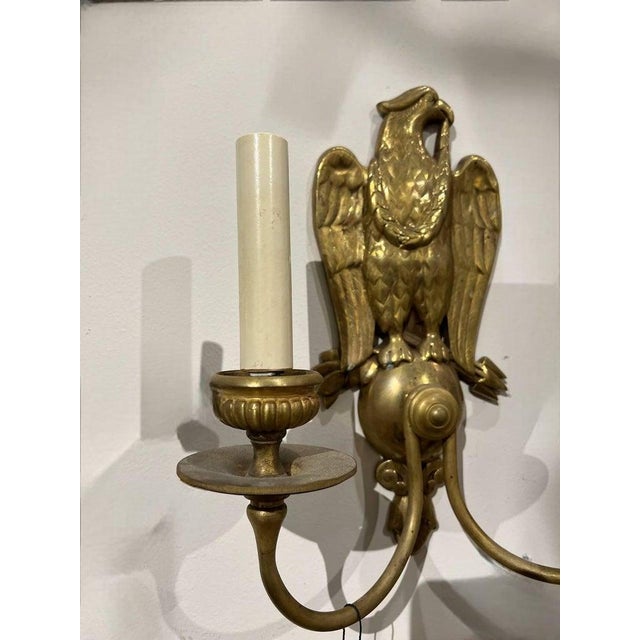 Traditional 1920s Caldwell Federal Style Eagles Sconces - a Pair For Sale - Image 3 of 7