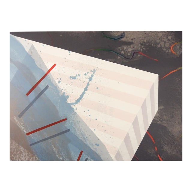 Late 20th Century Honey Beeman Op Art Abstract Lithograph For Sale