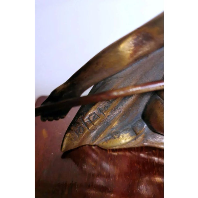 Early 20th Century Art Deco Bronze Statuette of a Gymnast For Sale - Image 12 of 13