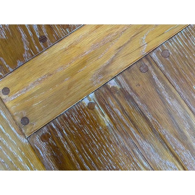 Vintage 1963 Attributed to A. Brandt Co. “Ranch Oak” Expandable Rustic Western Style Dining Table For Sale - Image 12 of 13