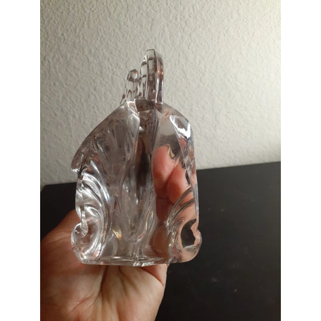 Vintage Clear Art Glass Fish on Pedestal Sculpture For Sale - Image 4 of 12