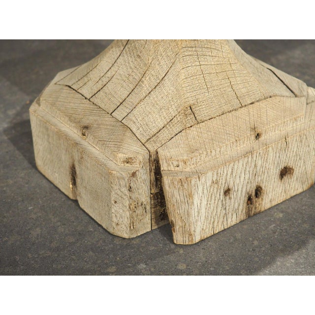 18th Century French Pot Feu Finial in Carved Oak For Sale - Image 12 of 12