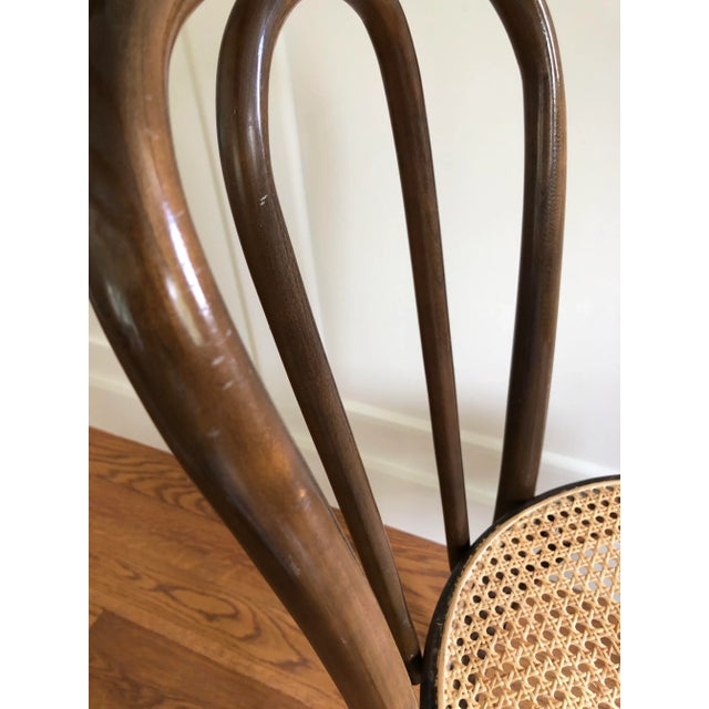 Vintage Bentwood Wood and Caned Side Italian Bistro Chair Chairish