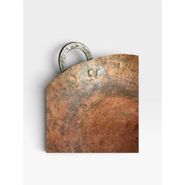 Antique Hand-Hammered Copper Pan, 1890 For Sale - Image 12 of 13