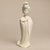 An elegant and beautifully sculptural Mid-Century geisha figure with a striking combination of glossy glazed ceramic and...