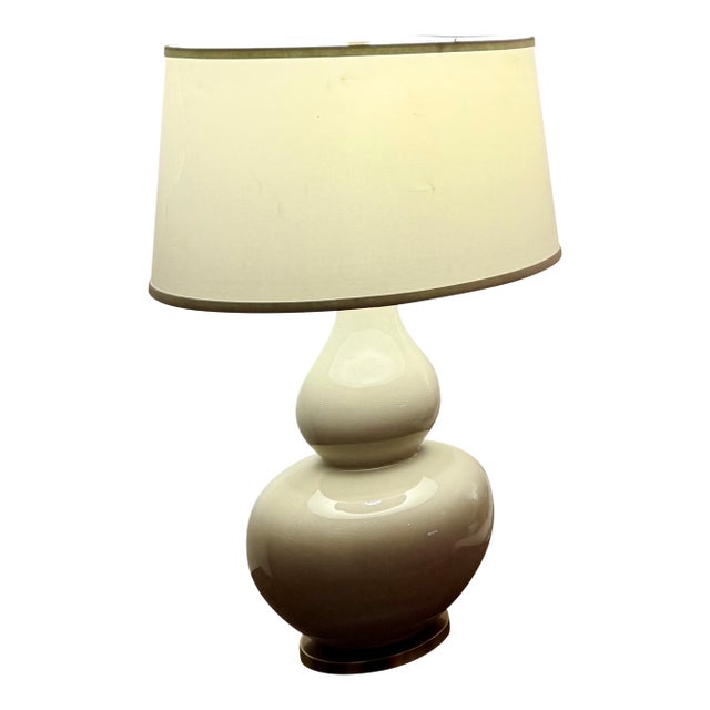 Ethan Allen White Ceramic Table Lamps - a Pair For Sale