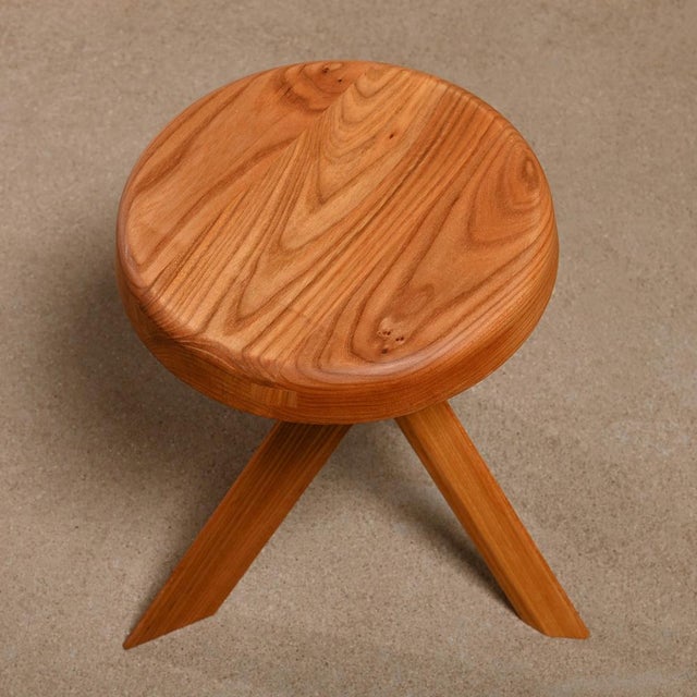 Stool S31 Model in Elmwood by Pierre Chapo, France For Sale - Image 11 of 18
