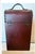American Wine Bottle Case, for Two. Faux Leather. Wood Studded Wine Box Tote. One Case For Sale - Image 3 of 8