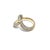 Modern 18k Yellow Gold Pave Diamond Snake Bypass Ring, Size 6.75 For Sale - Image 3 of 9