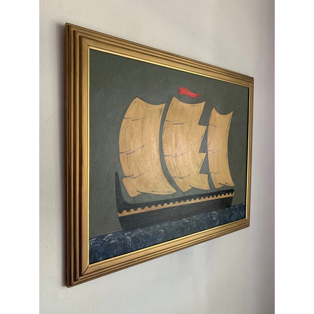 Contemporary Impressionist Style Seascape Painting on Canvas, Framed For Sale - Image 4 of 4
