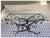 1980s Wrought Iron and Glass Console Table For Sale - Image 4 of 5