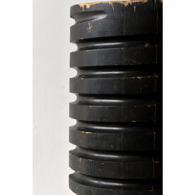 Vintage Large-Scale Industrial Black-Painted Foundry Mold, Circa Mid-20th Century For Sale - Image 9 of 16