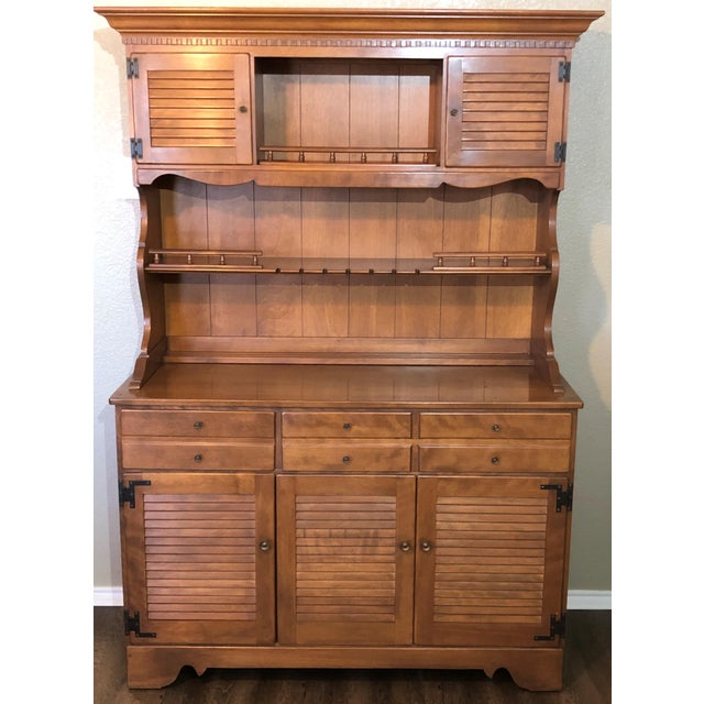 1960s Ethan Allen British Colonial Buffet and Hutch Chairish