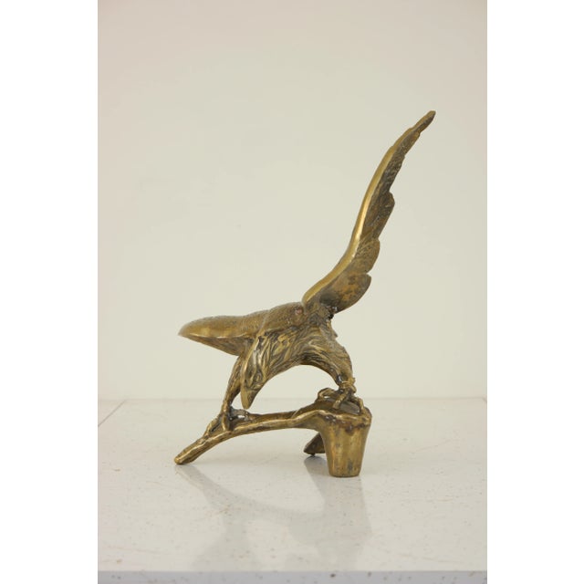Mid-Century Modern Vintage Brass Bird Sculpture For Sale - Image 3 of 12