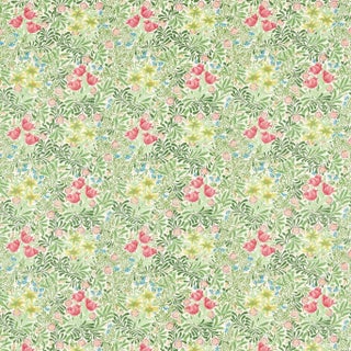Morris & Co Bower Fabric in Boughs Green/Rose - a Sample For Sale