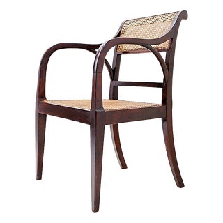 Mid-Century Modern Bentwood Chairs with Cane Seats and Backs, 1950s For Sale