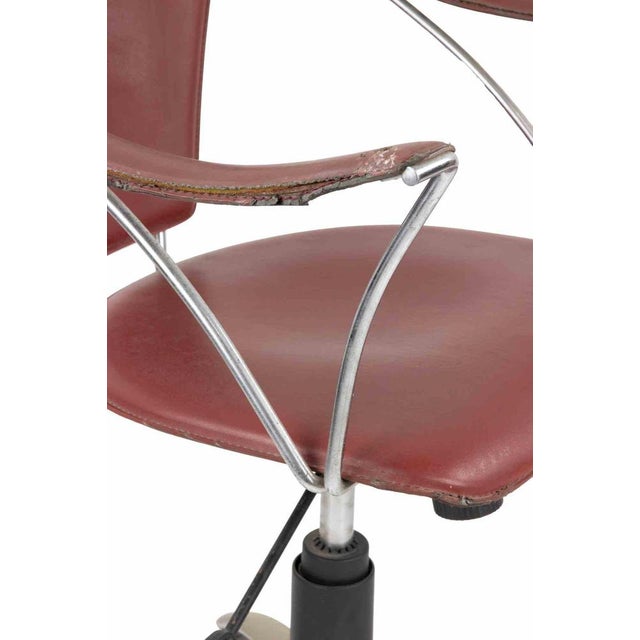 Brown Vintage Chairs in Leather and Chromed Metal from Arrben, Italy, 1980s, Set of 6 For Sale - Image 8 of 12