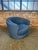 Textile Swivel Barrel Lounge Chairs Attributed to Radnor For Sale - Image 7 of 8