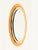 Italian Oval Orange and Pink Beveled Mirror attributed to Antonio Lupi for Cristal Luxor, 1960s For Sale - Image 4 of 18
