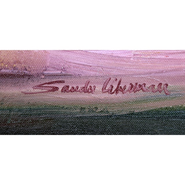 Figurative Sandu Liberman, Mother and Daughter, Oil on Canvas For Sale - Image 3 of 5