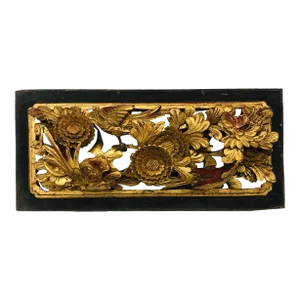 Late 18th Century Antique Gilt Hand Carved Chinese Fragment