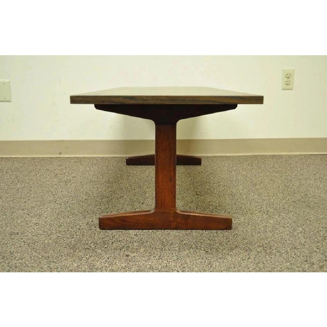 Mid 20th Century Vintage Mid Century Danish Modern Teak and Laminate Rectangular Coffee Table For Sale - Image 5 of 12