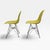 Early 21st Century Pair of Eames Molded Plastic Side Chairs (Dsr) for Herman Miller – Lime Green For Sale - Image 5 of 10