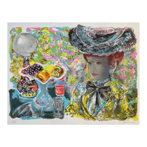 Emilio Grau Sala Lady With Compote Mid Century Modern Lithograph