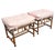 Late 20th Century Pair of Mid-Century Hollywood Regency Faux Bamboo Benches With Tufted Cushions For Sale - Image 5 of 10