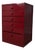 Small Workshop Cabinet in Red Lacquered Pine, 1980s For Sale