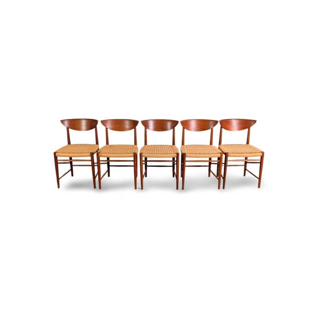 Model 316 Chairs by Peter Hvidt and Orla Mølgaard-Nielsen for Søborg Møbelfabrik, Set of 5 For Sale - Image 12 of 12