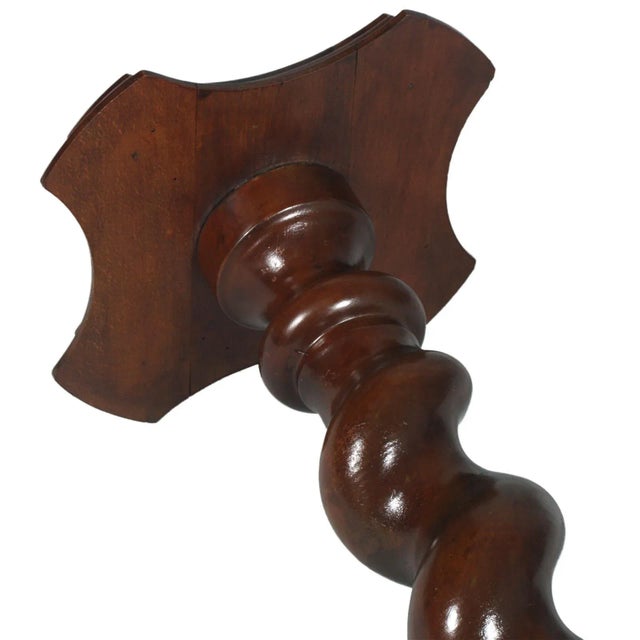 18th Century Baroque Style Walnut Column For Sale - Image 4 of 11