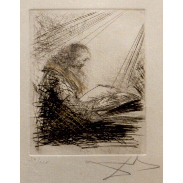 ARTIST: Salvador Dali TITLE: Faust Vignettes Faust Lisant MEDIUM: Etching SIGNED: Hand Signed PUBLISHER: Editions...