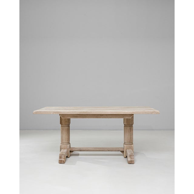 20th Century French Oak Trestle Dining Table For Sale - Image 16 of 18