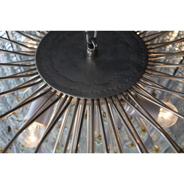 Large Mid-Century Modern Murano Glass Chandelier, Italy, 1960s For Sale - Image 11 of 15