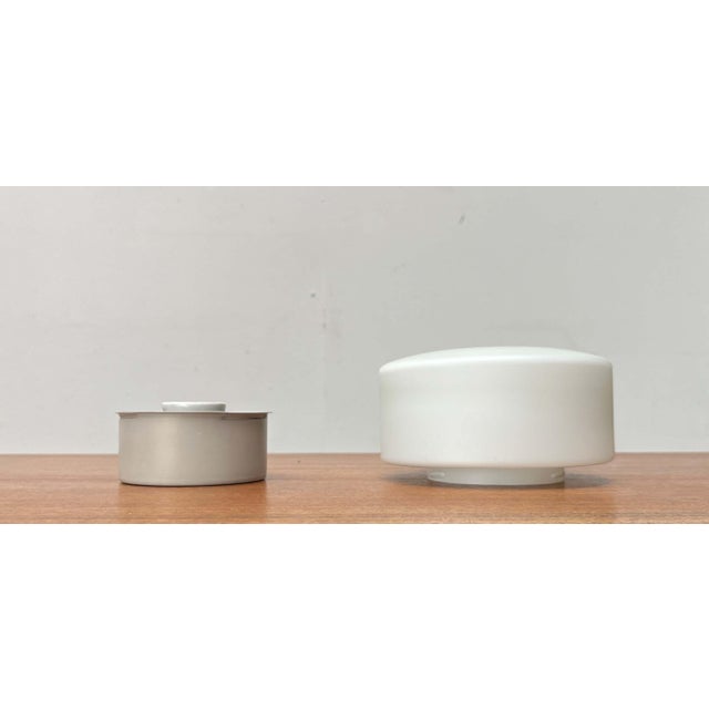 Mid-Century Modern Minimalist German Ceiling Glass Lamps from Kaiser Leuchten, 1960s, Set of 2 For Sale - Image 15 of 18