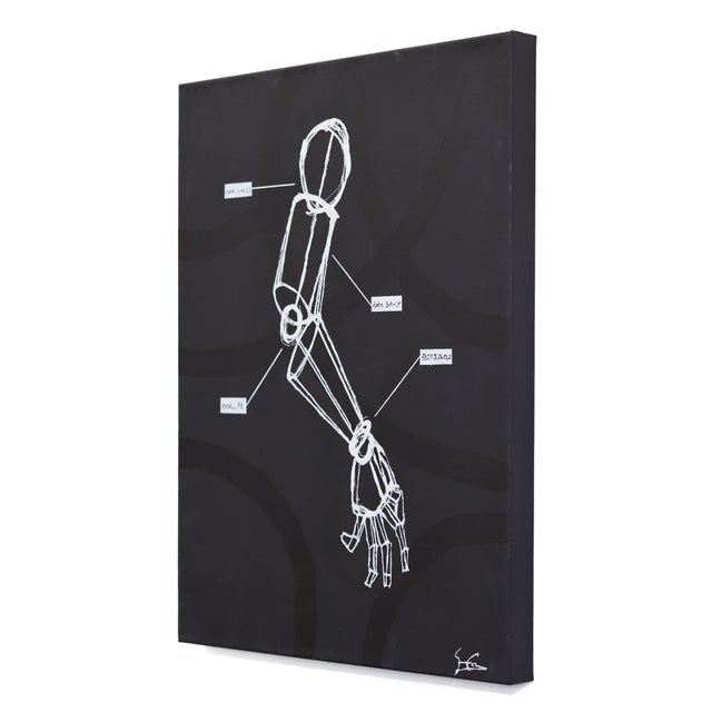 Illustration Schematic_11 - Original Contemporary Abstract Acrylic Painting on Canvas by Soren Grau For Sale - Image 3 of 9