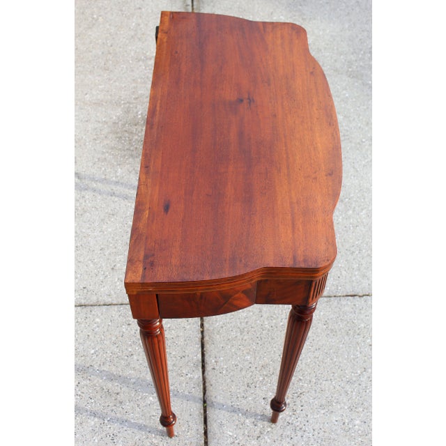 Antique Early 20th-Century Flame Mahogany Gateleg Game Table or Desk For Sale - Image 16 of 18