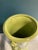 Asian Vintage Chartreuse Green Ceramic Vase With Asian Woman Relief For Sale - Image 3 of 10
