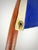 1940s Vintage Blue & White Nautical Burgee Pennant Flag on Wooden Staff – Defiance Cotton Bunting – Coastal Maritime Decor For Sale - Image 5 of 11