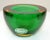 Dark Green Marked Murano Art Glass Round Amber & Green Blown Glass Catchall Bowl Italy 1960 For Sale - Image 8 of 13