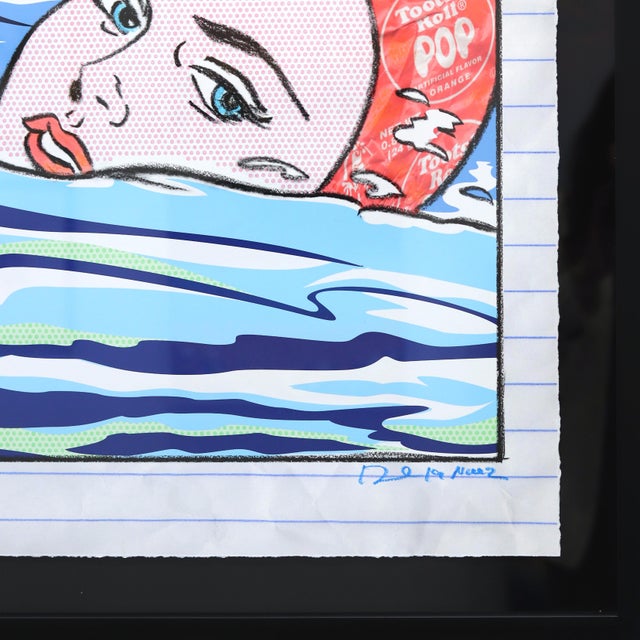 The Yacht Life - Original Framed Luxury Pop Art Figurative Oil Pastel Artwork on Paper For Sale In Los Angeles - Image 6 of 8